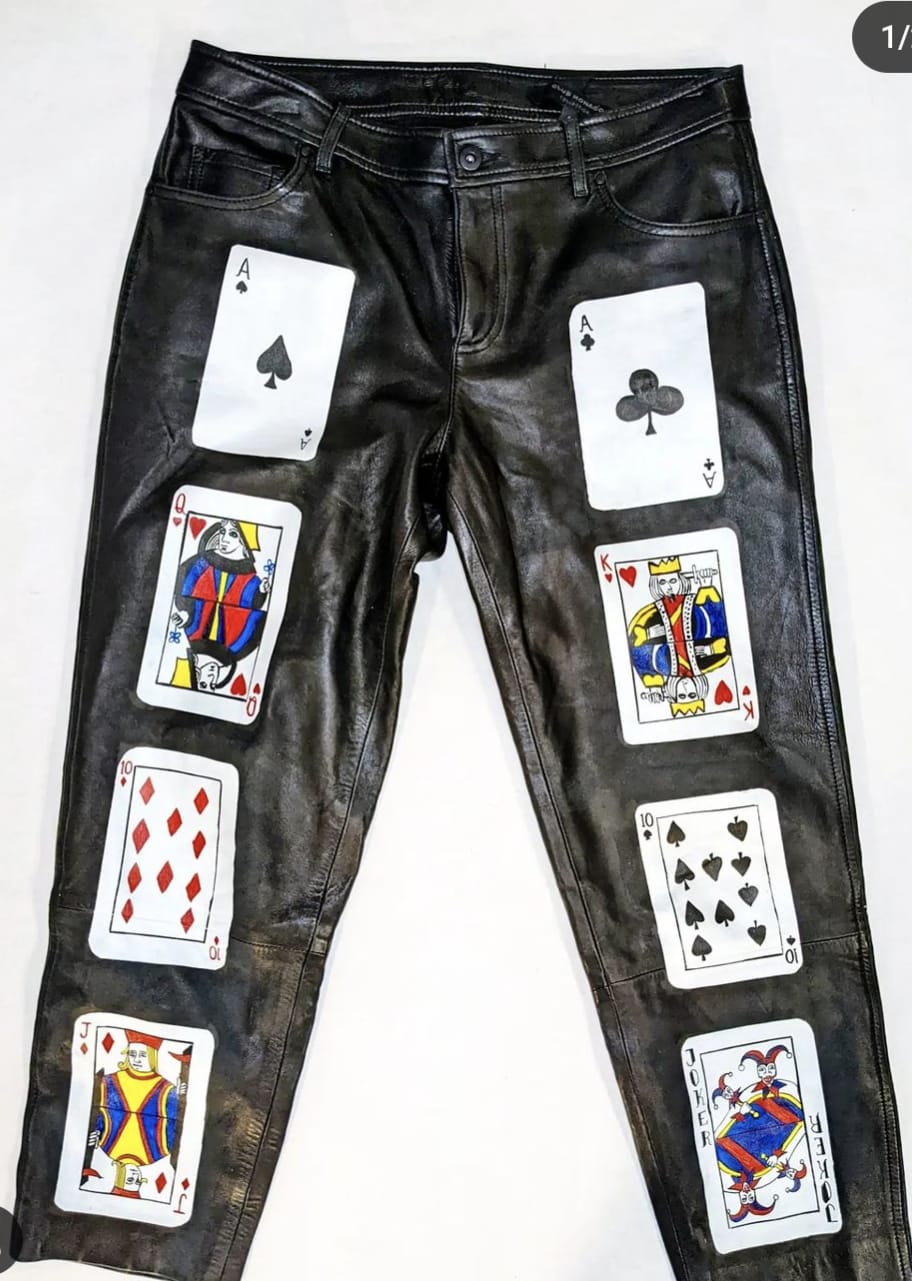 Decked out leather pants