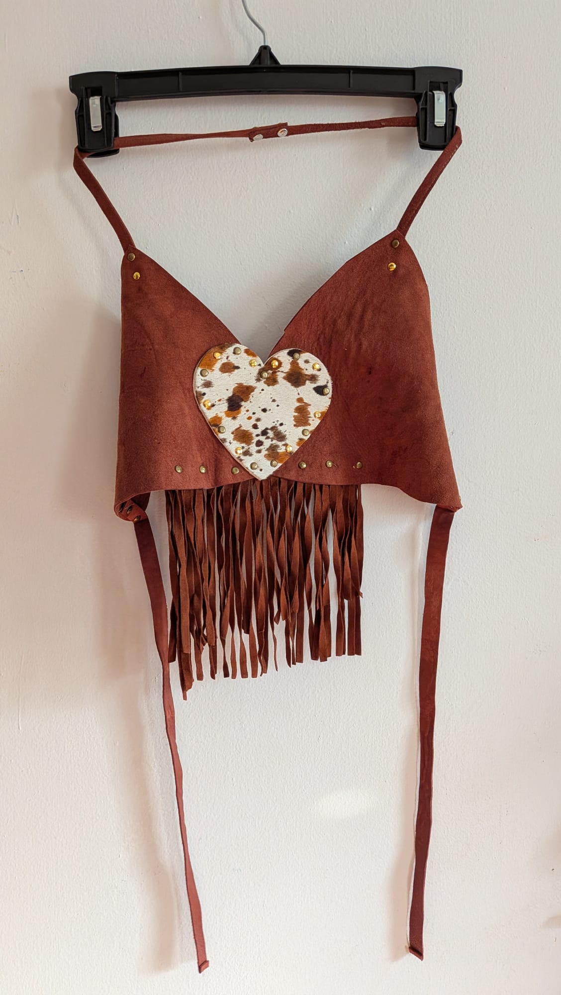 Hair On Cowhide Heart Top