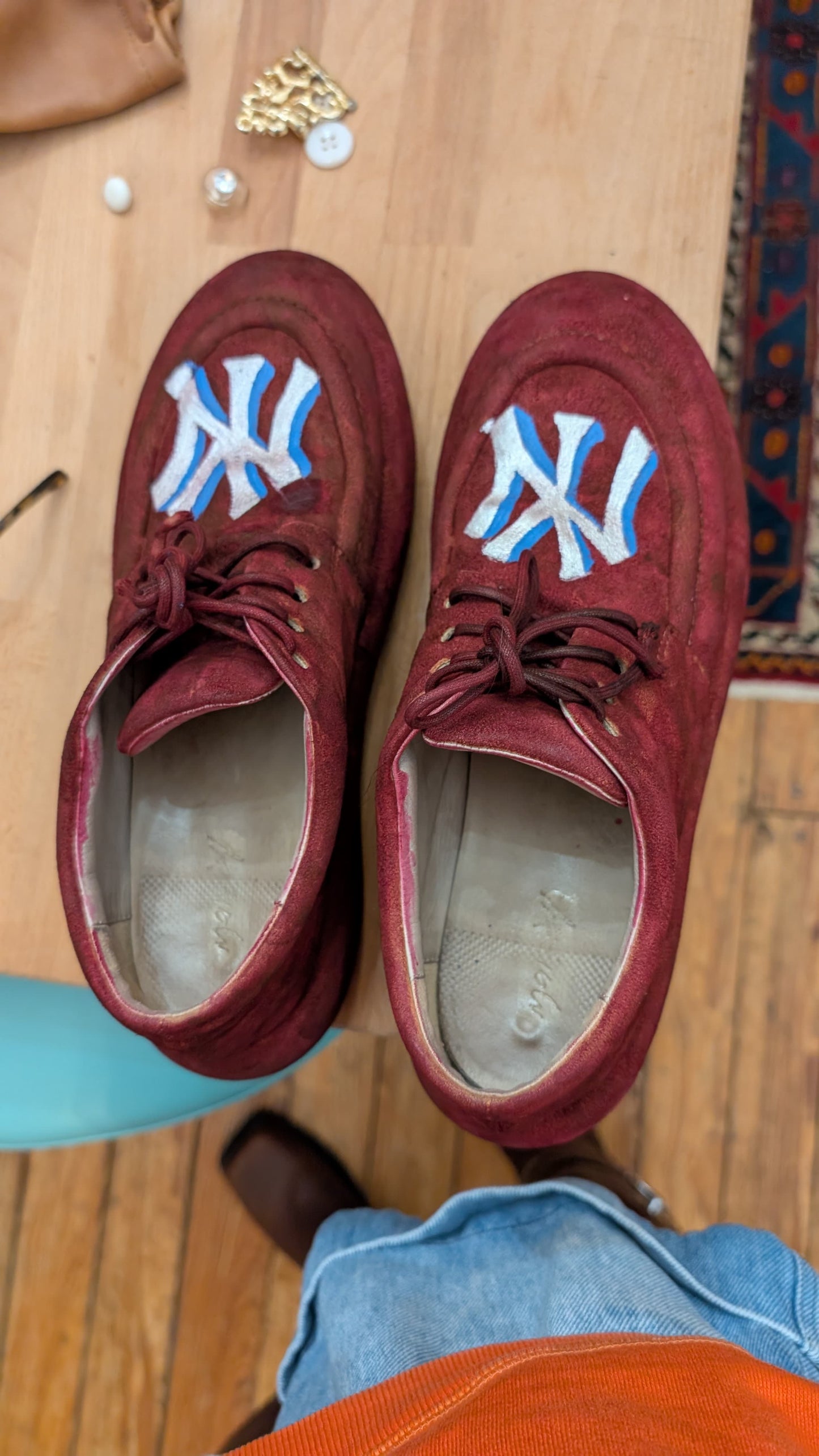 Marsell Suede Shoes - Size 39 - Handpainted/Hand dyed
