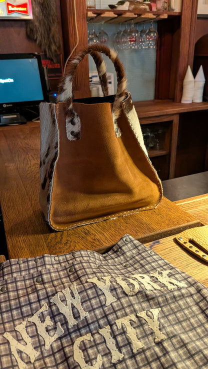 Hair On Cow Hide Handmade Tiny Tote
