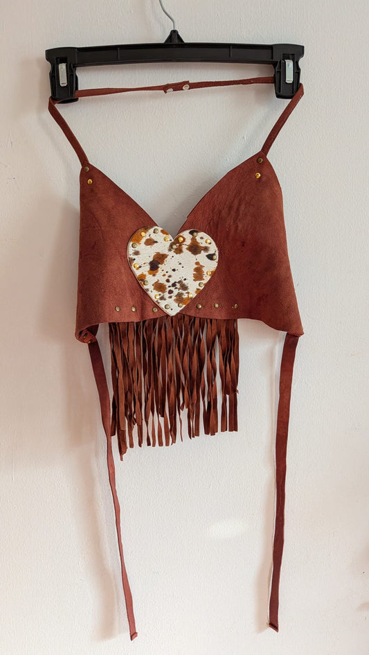 Hair On Cowhide Heart Top