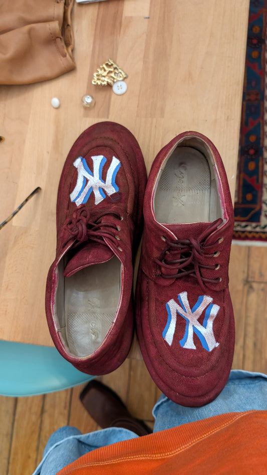 Marsell Suede Shoes - Size 39 - Handpainted/Hand dyed