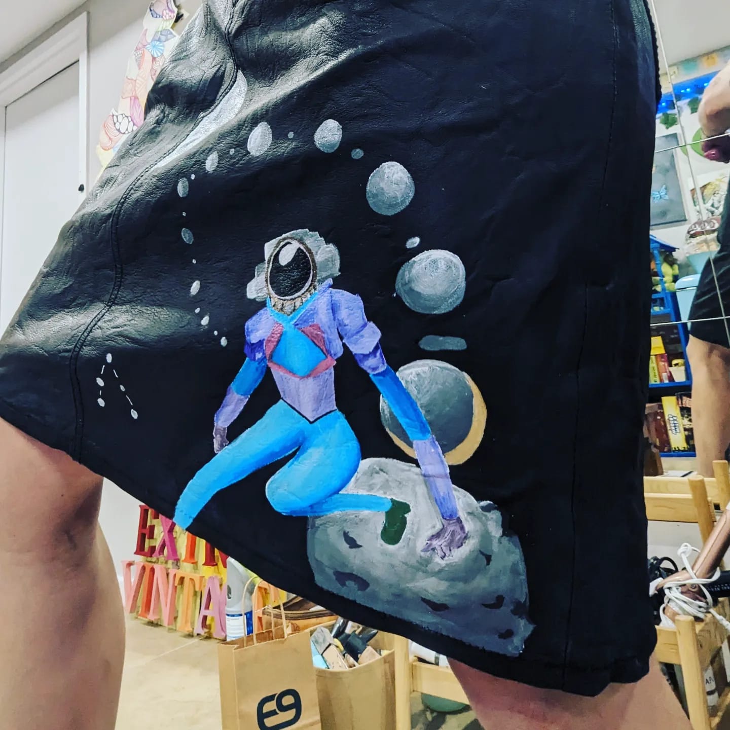 Ladies In Space Leather Skirt