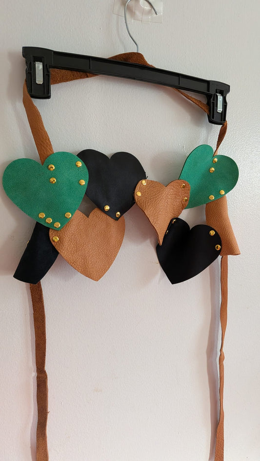 Leather Heart Shaped Halter