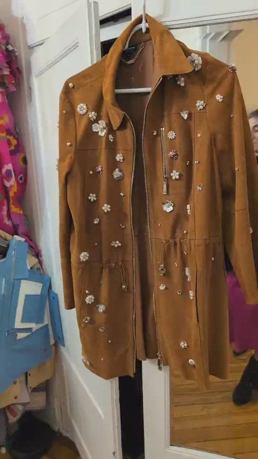 Worth Suede Jacket - Embellished - Small